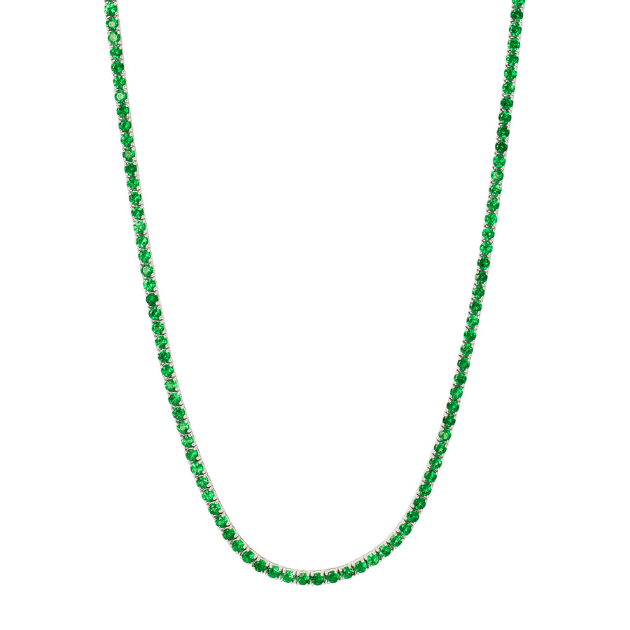 AMS Line Necklace - Tsavorite - Necklaces - Broken English Jewelry