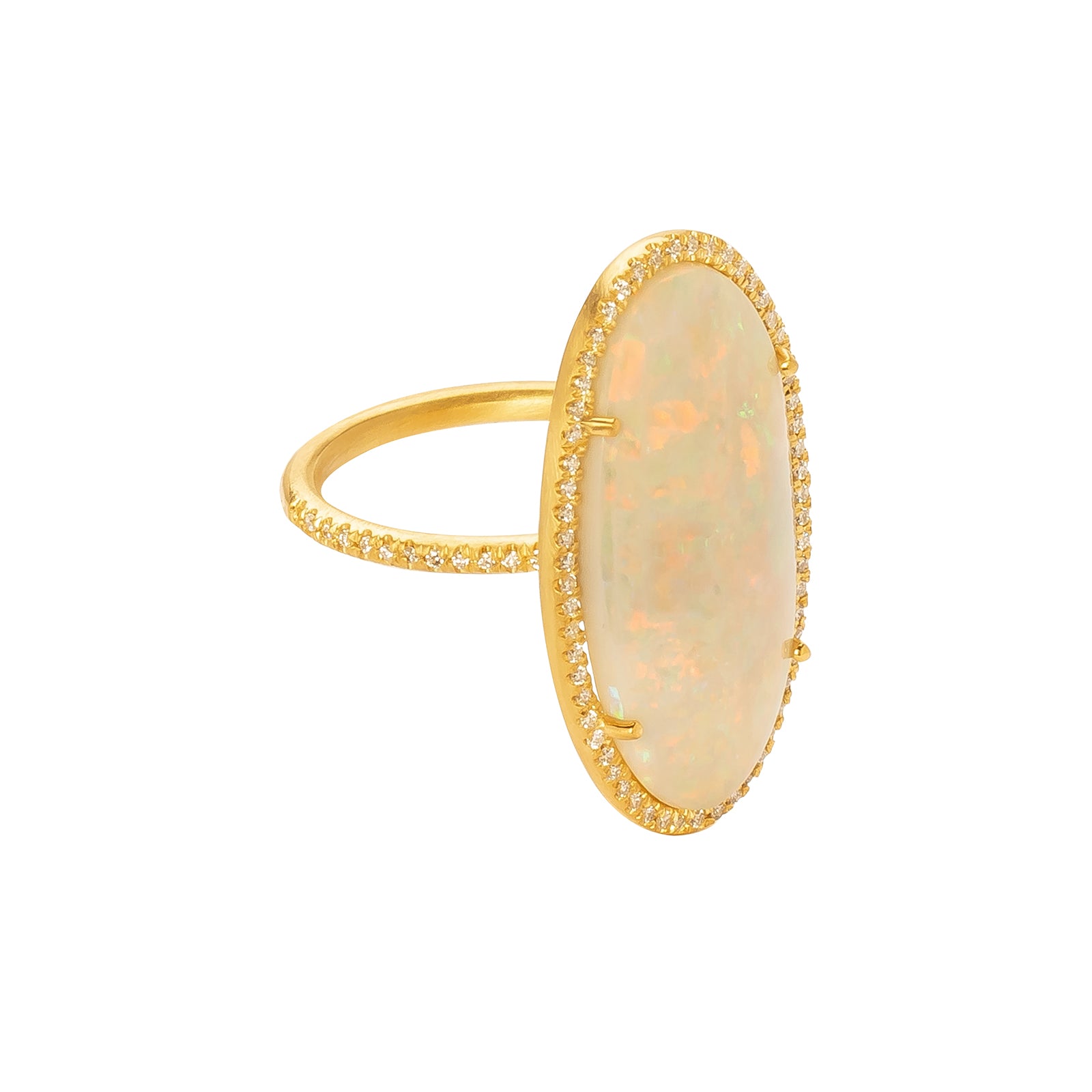 Loriann Stevenson Opal Oval Large Ring - Rings - Broken English Jewelry