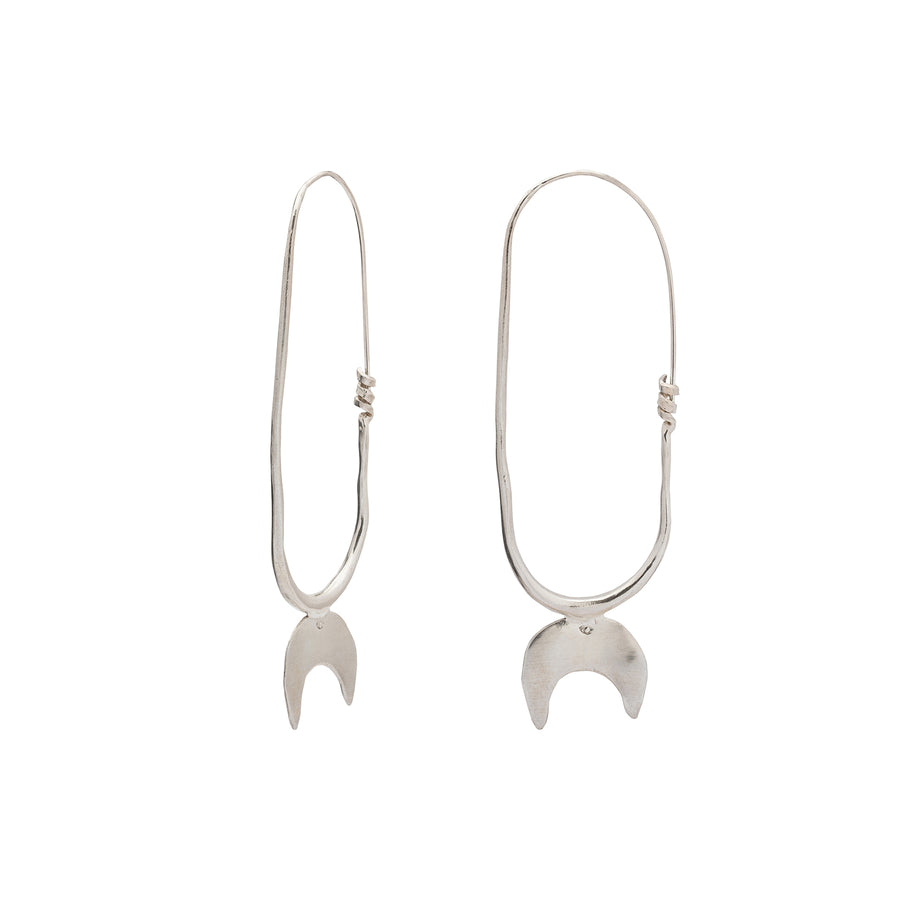 Ariana Boussard-Reifel Fede Crescent Earrings - Silver - Broken English Jewelry