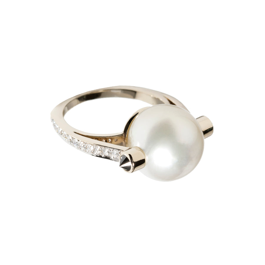 Ara Vartanian White Pearl Ring - Broken English Jewelry