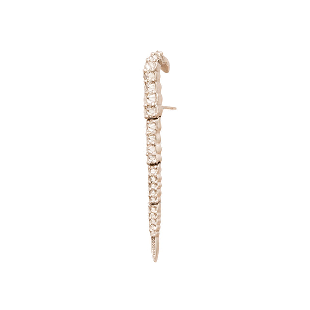 Ara Vartanian White Diamond Whip Earring - Broken English Jewelry