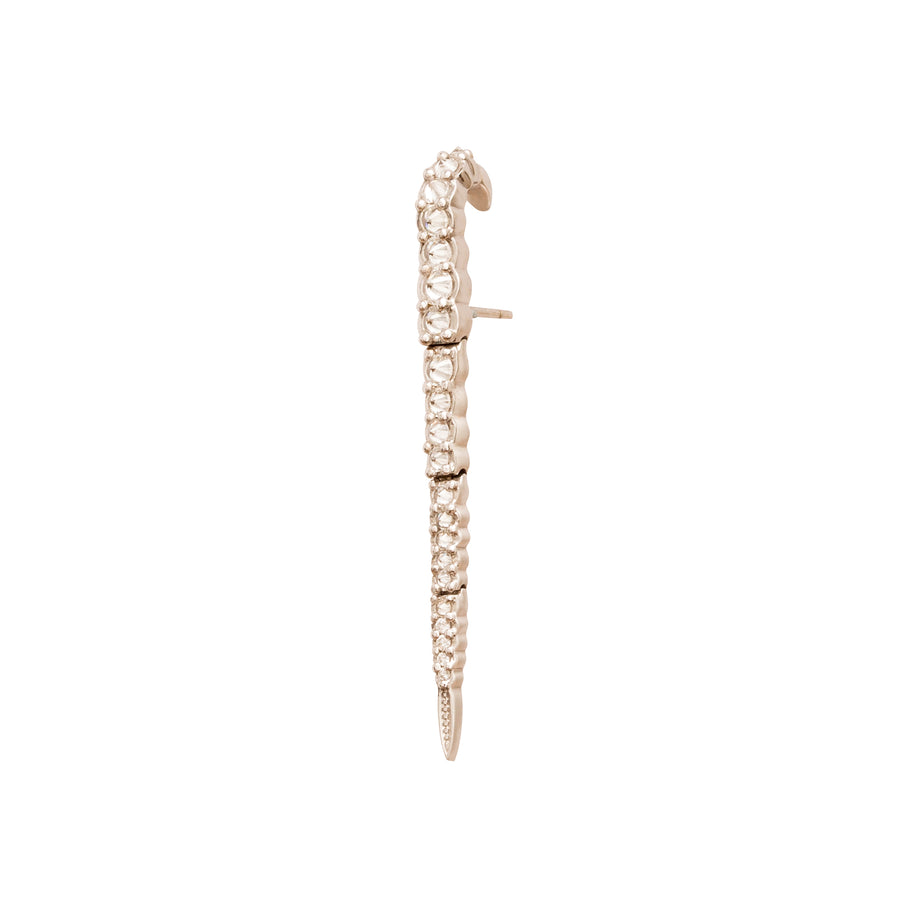 Ara Vartanian White Diamond Whip Earring - Broken English Jewelry