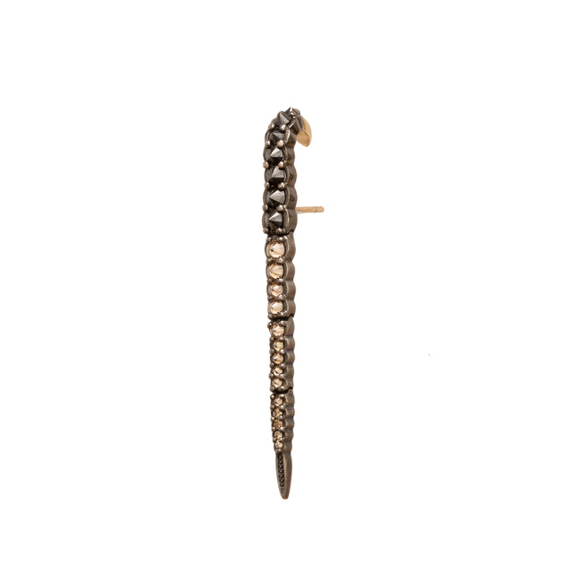Ara Vartanian Black and Brown Diamond Whip Earring - Broken English Jewelry