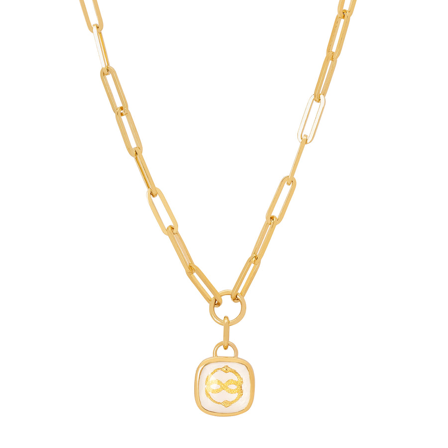 Foundrae Classic FOB Necklace - Wholeness Sealed Gemstone - Broken English Jewelry