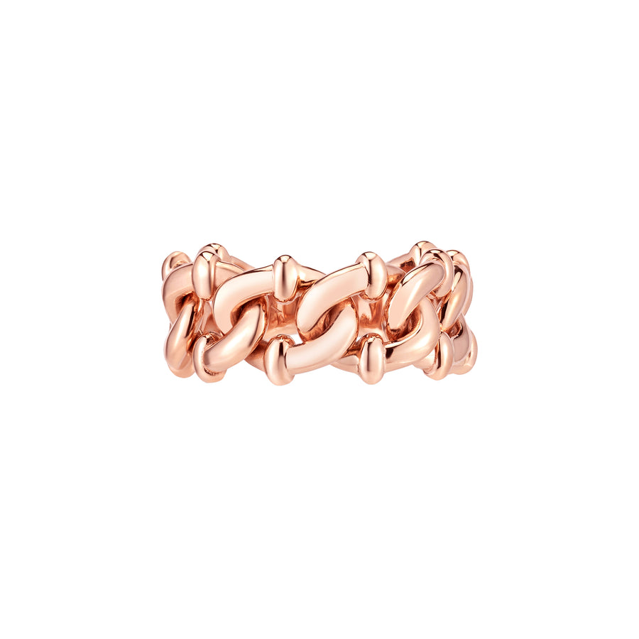 Carbon & Hyde Big Link Ring - Rose Gold - Broken English Jewelry