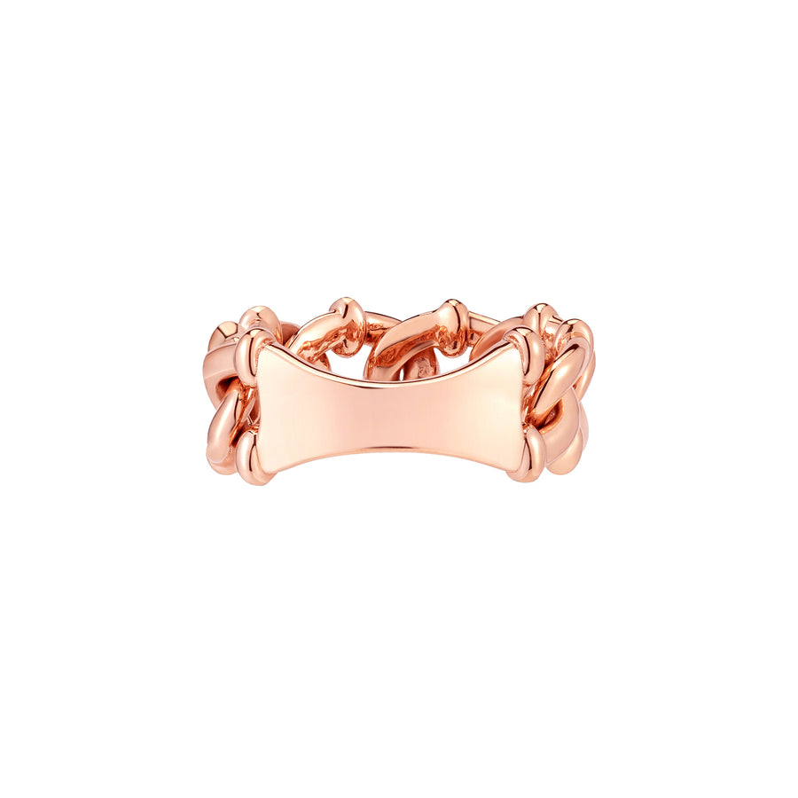 Carbon & Hyde Big Link Ring - Rose Gold - Broken English Jewelry