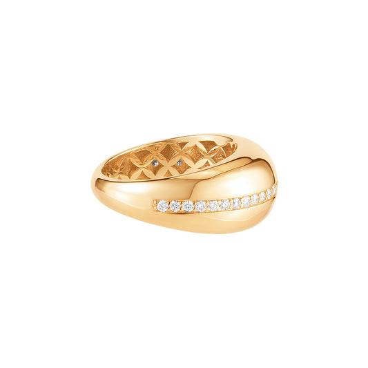 Sphere Diamond Ring - Yellow Gold