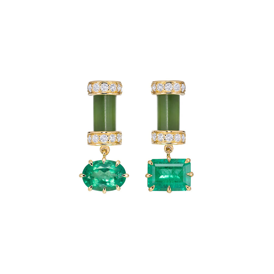 Sauer 80 Years Marina Earrings - Emerald - Earrings - Broken English Jewelry