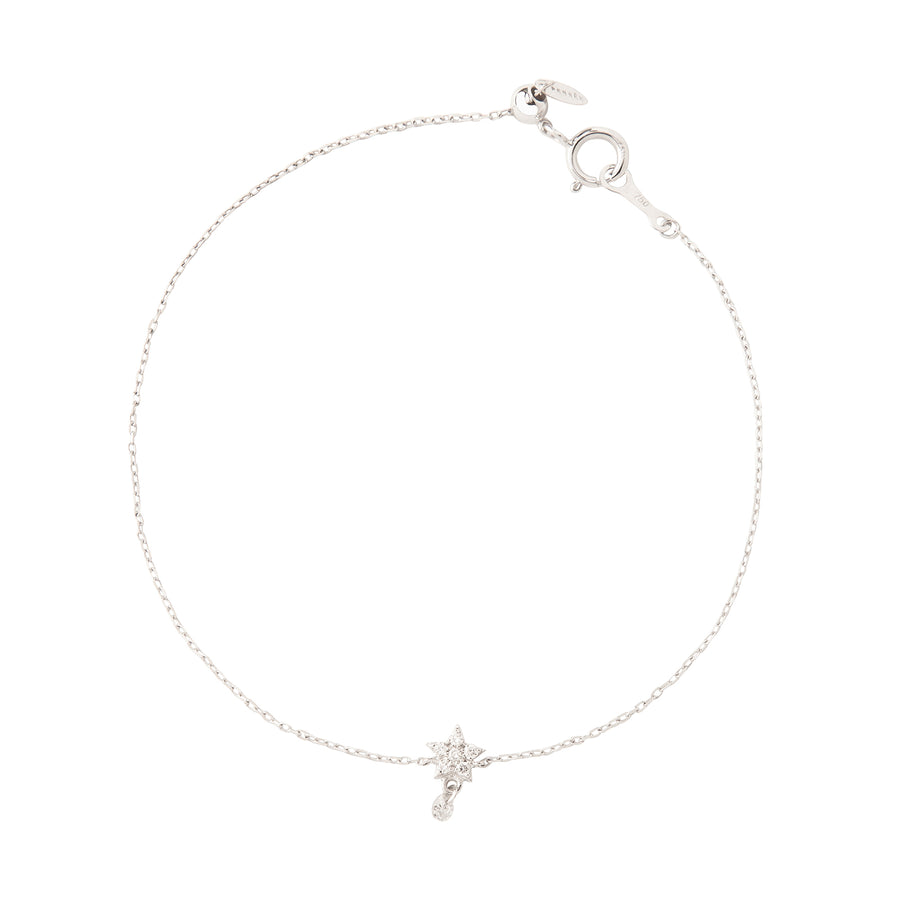 Persée Paris Star Diamond Drop Bracelet - White Gold - Bracelets - Broken English Jewelry