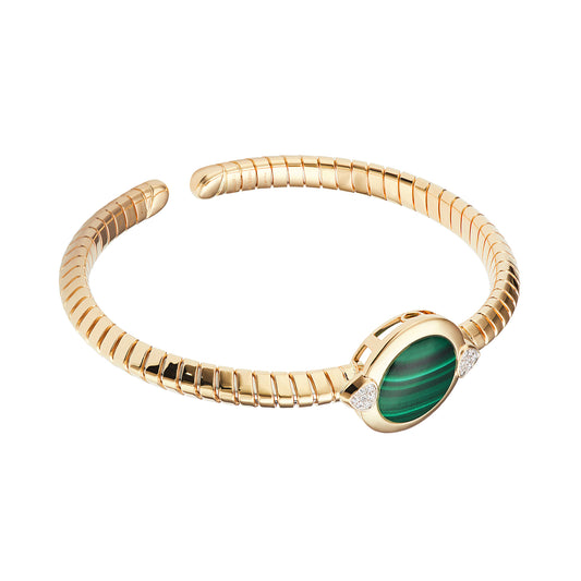 Soleil Small Bangle - Malachite - Main Img