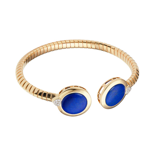 Soleil Small Double Bangle - Lapis - Main Img