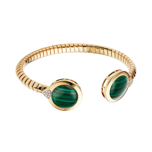 Soleil Small Double Bangle - Malachite - Main Img