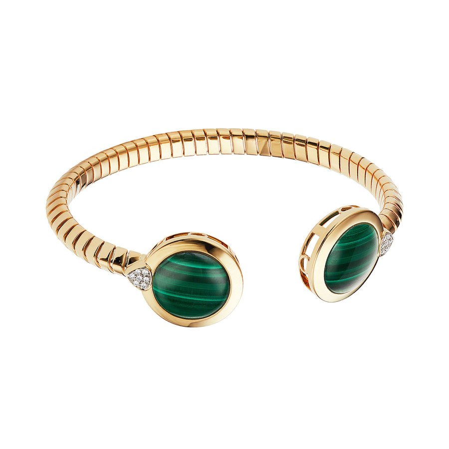 Marina B Soleil Small Double Bangle - Malachite - Bracelets - Broken English Jewelry