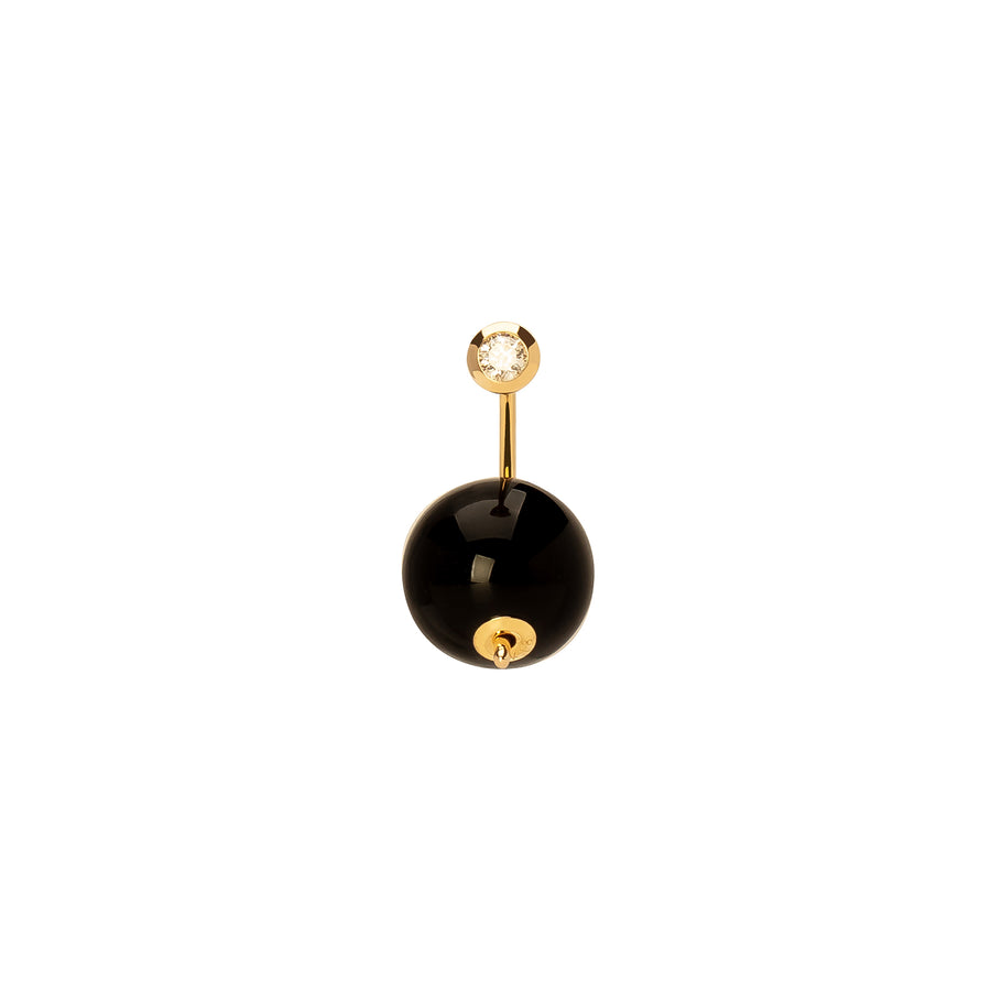 Hirotaka Bumble Bee Earring - Diamond & Onyx - Earrings - Broken English Jewelry