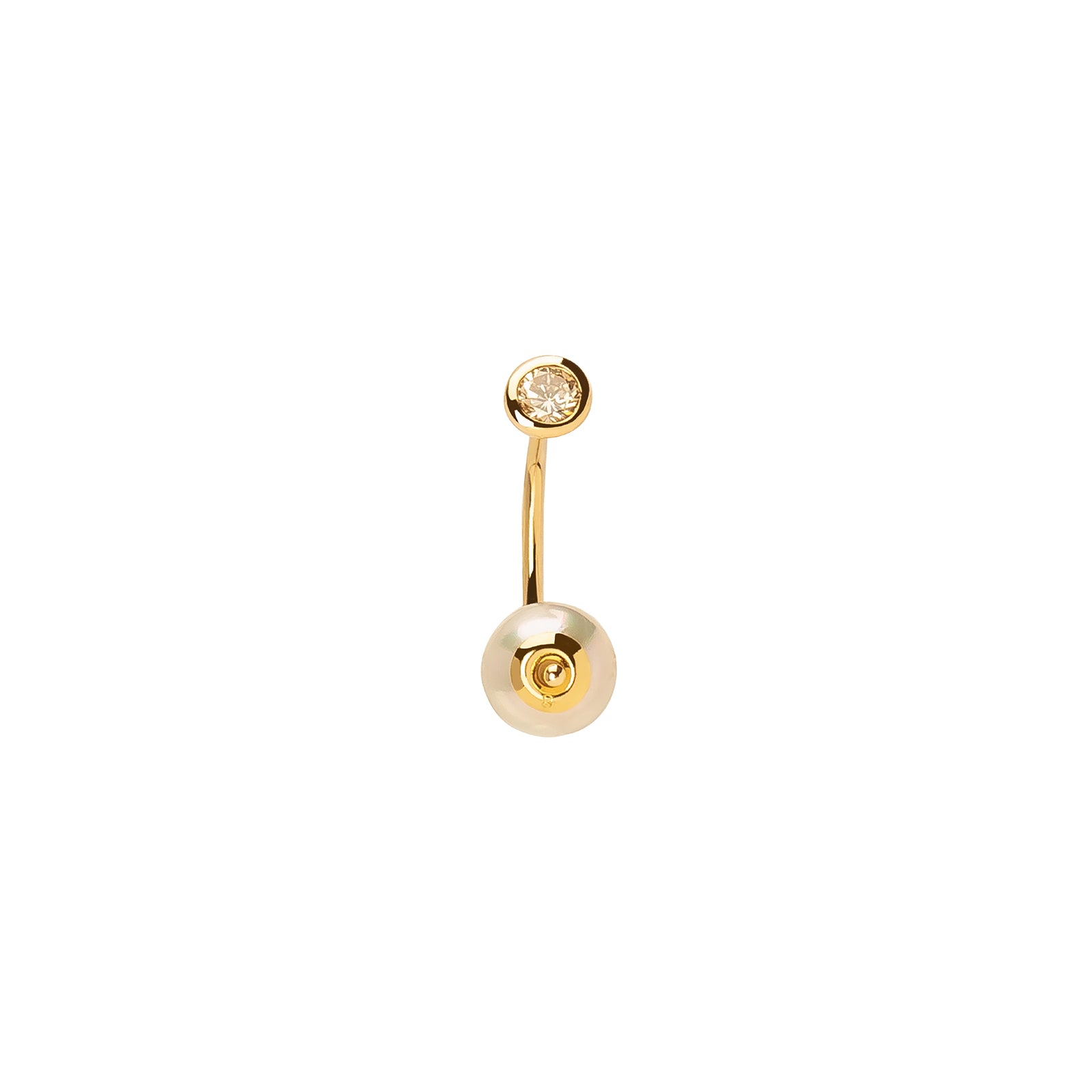 Hirotaka Bumble Bee Earring - Diamond & Pearl - Earrings - Broken English Jewelry