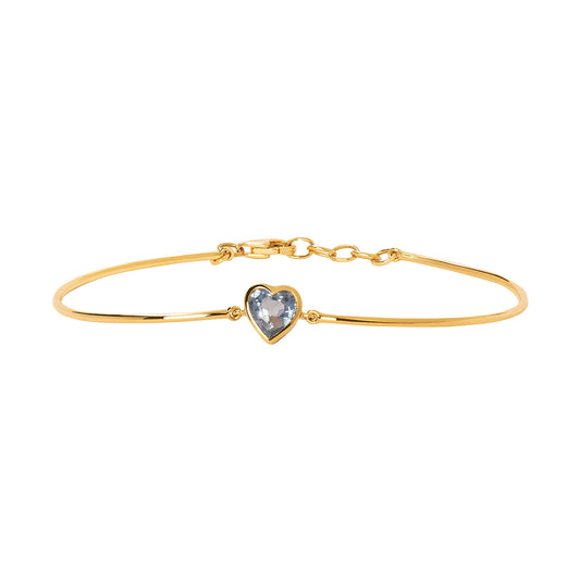 Heart Bangle - Sapphire - Main Img