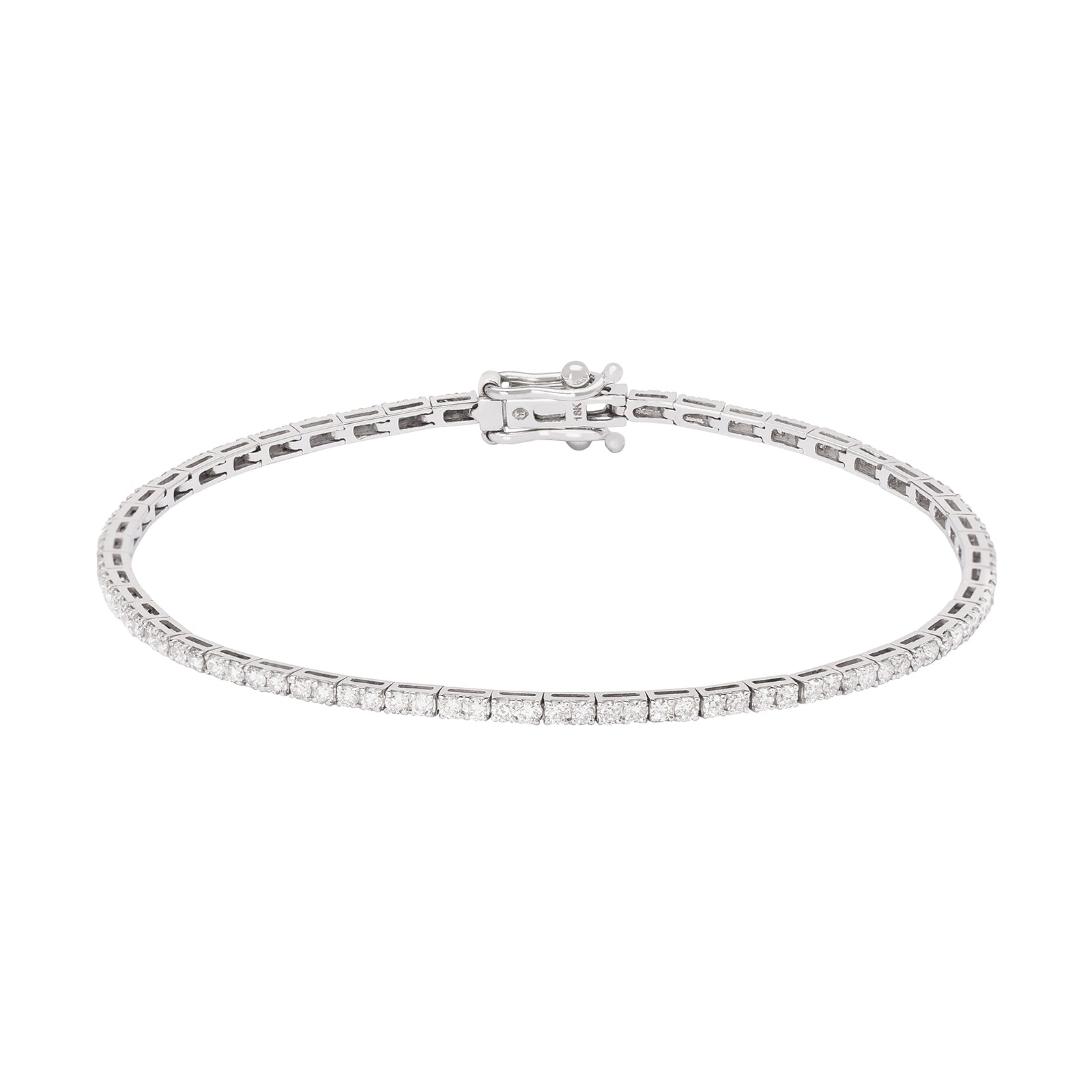 YI Collection Diamond Tennis Bracelet - White Gold - Broken English Jewelry