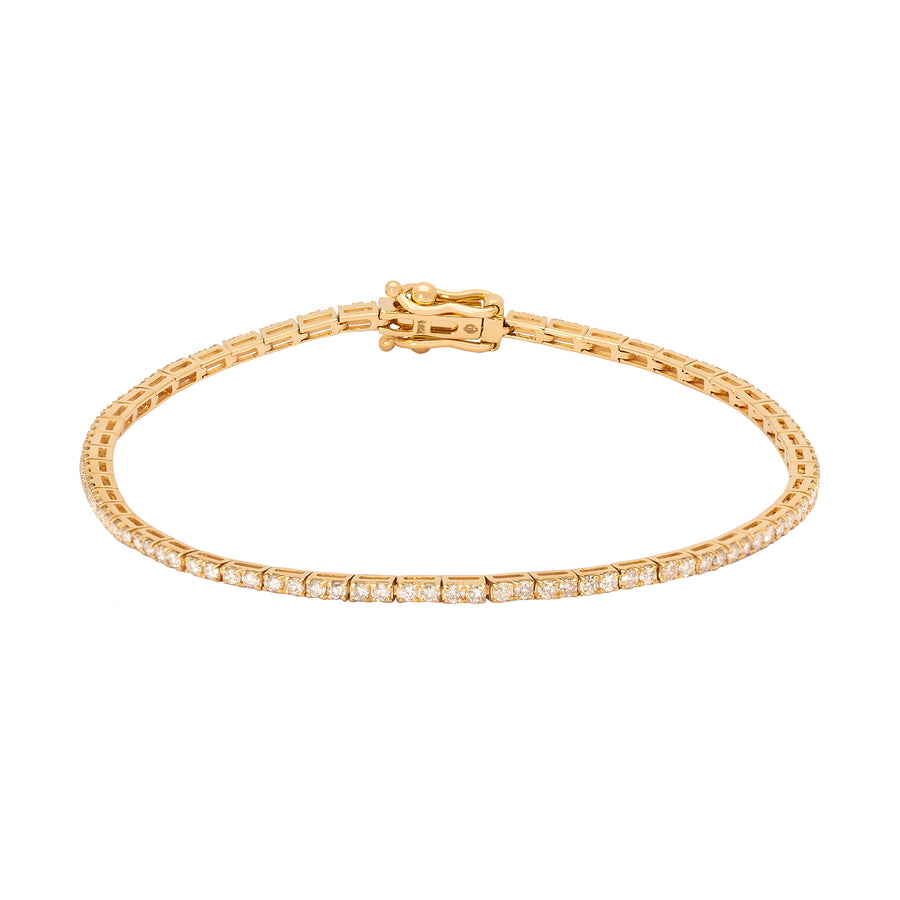 YI Collection Diamond Tennis Bracelet - Yellow Gold - Broken English Jewelry