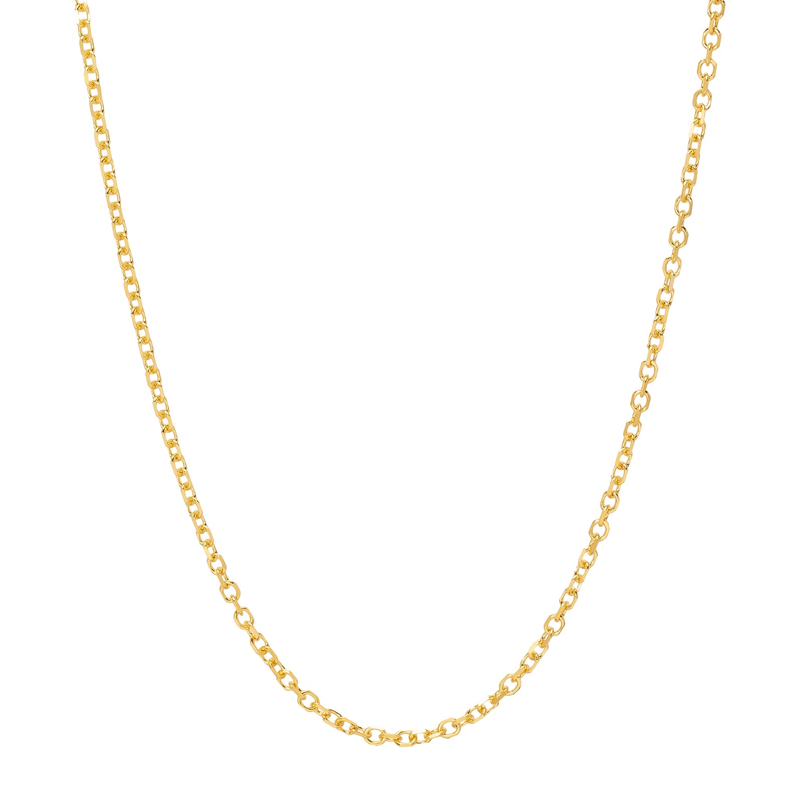 BE Jewelry 16" Diamond Cut Cable Chain - 2.3mm - Necklaces - Broken English Jewelry