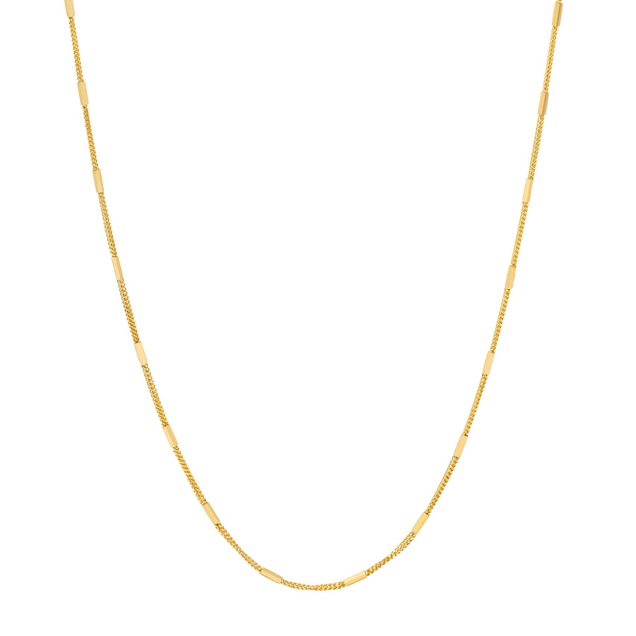 BE Jewelry 16" Bar Station Saturn Chain - 1.3mm - Necklaces - Broken English Jewelry