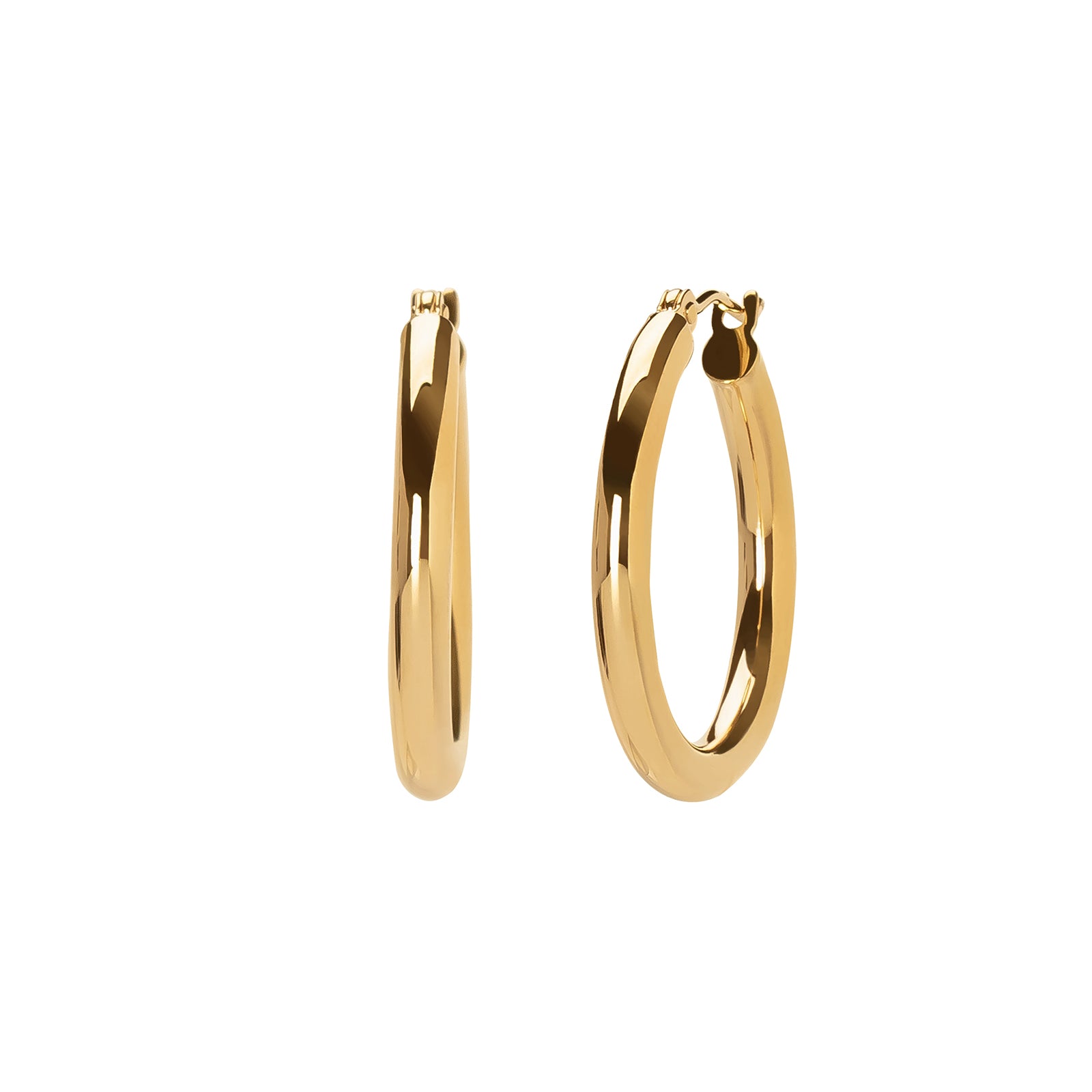 BE by Broken English Medium Round Tube Hoops - 4mm - Broken English Jewelry