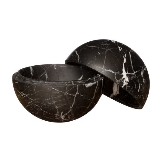 Noir Marble Sphere Box - Medium