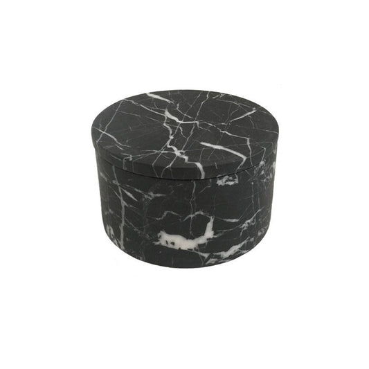 Noir Marble Cylinder Box - Small - Main Img
