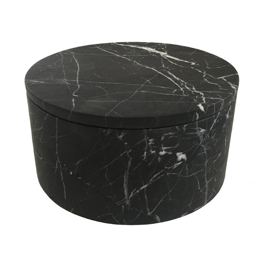 BE Home Noir Marble Cylinder Box - Large - Broken English Jewelry