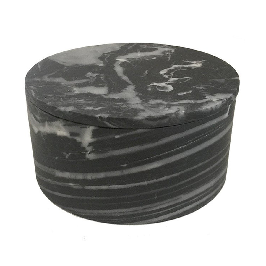 BE Home Pah Tempe Marble Cylinder Box - Large - Broken English Jewelry