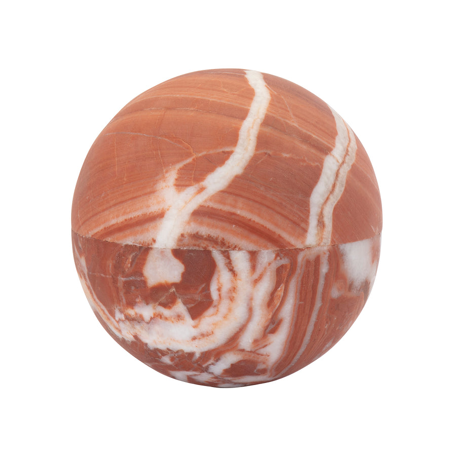 BE Home Cliff Rose Marble Sphere Box - Medium - Broken English Jewelry