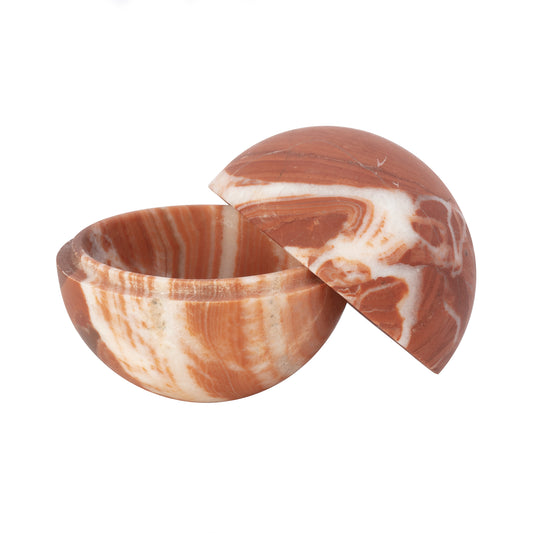 Cliff Rose Marble Sphere Box - Small