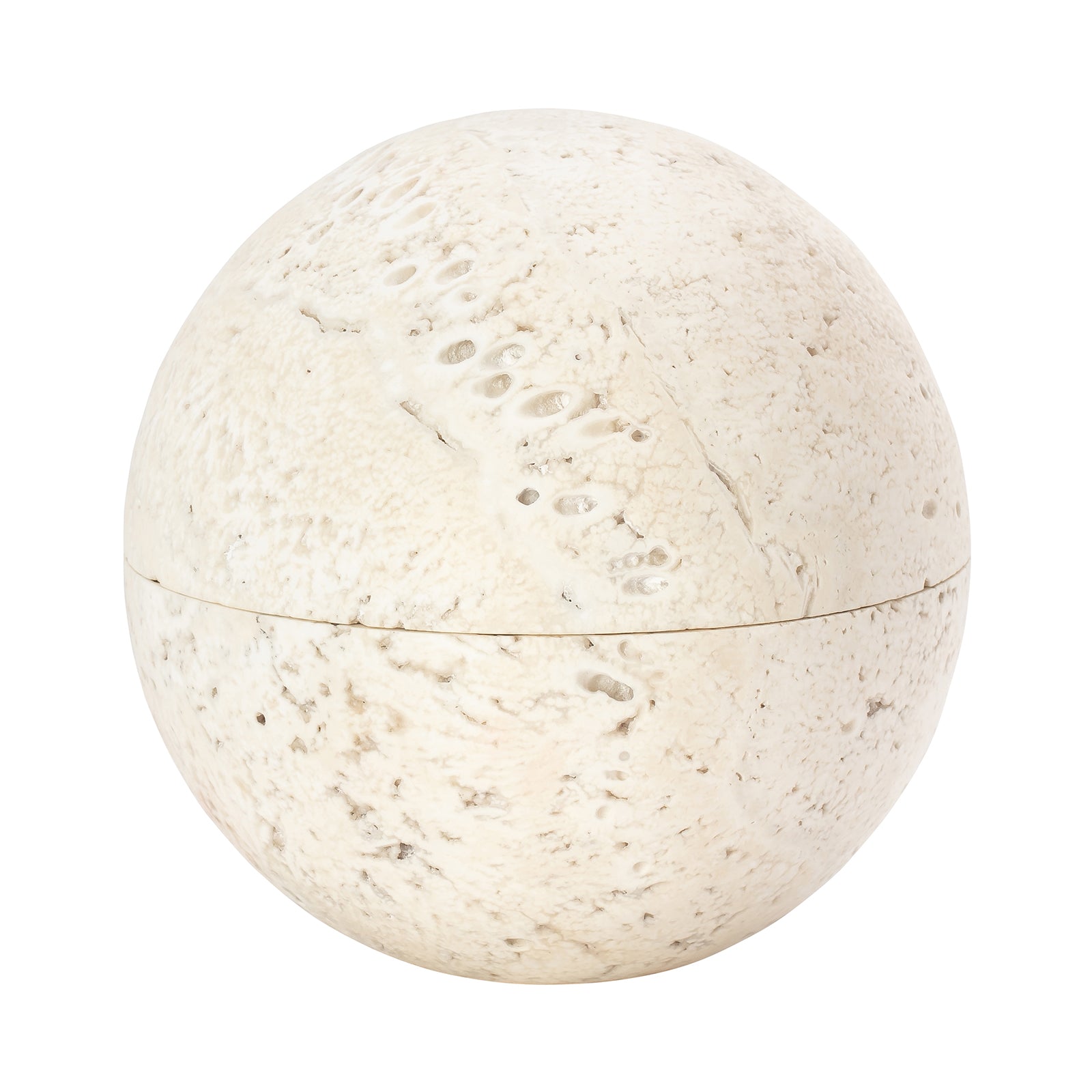 BE Home - BE Home Travertine Marble Sphere Box - Large - Home & Decor ...