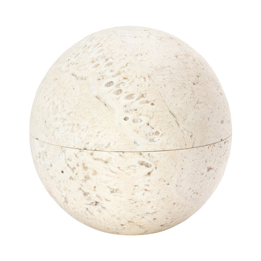 Travertine Marble Sphere Box - Large - Main Img