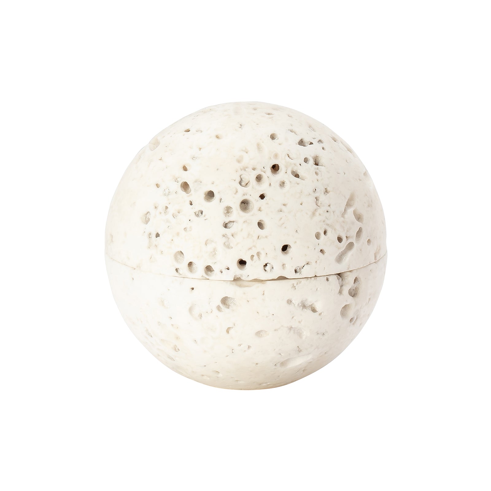 BE Home Travertine Marble Sphere Box - Small - Broken English Jewelry
