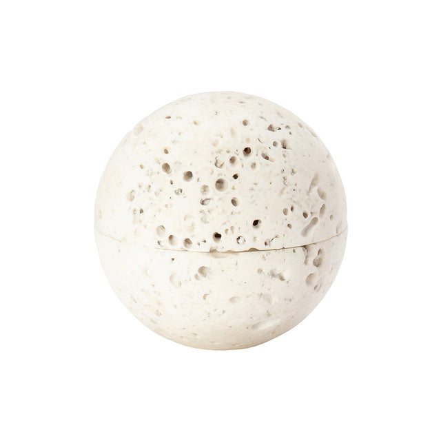 BE Home Travertine Marble Sphere Box - Small - Broken English Jewelry