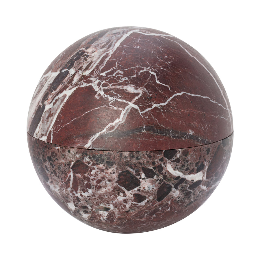 BE Home Red Rock Marble Sphere Box - Large - Home & Decor - Broken English Jewelry
