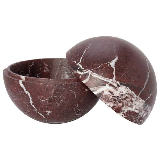 Red Rock Marble Sphere Box - Large