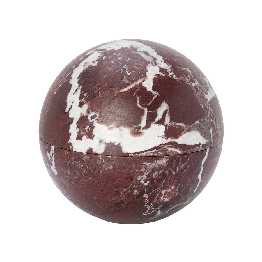 BE Home Red Rock Marble Sphere Box - Medium - Home & Decor - Broken English Jewelry