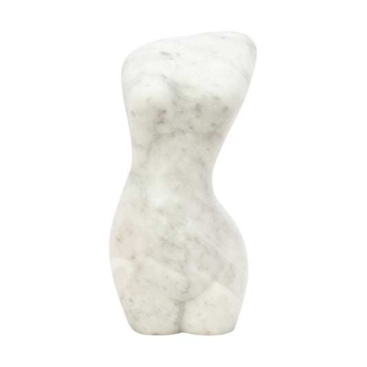 Creme Swirl Marble Standing Lady Figure - Main Img