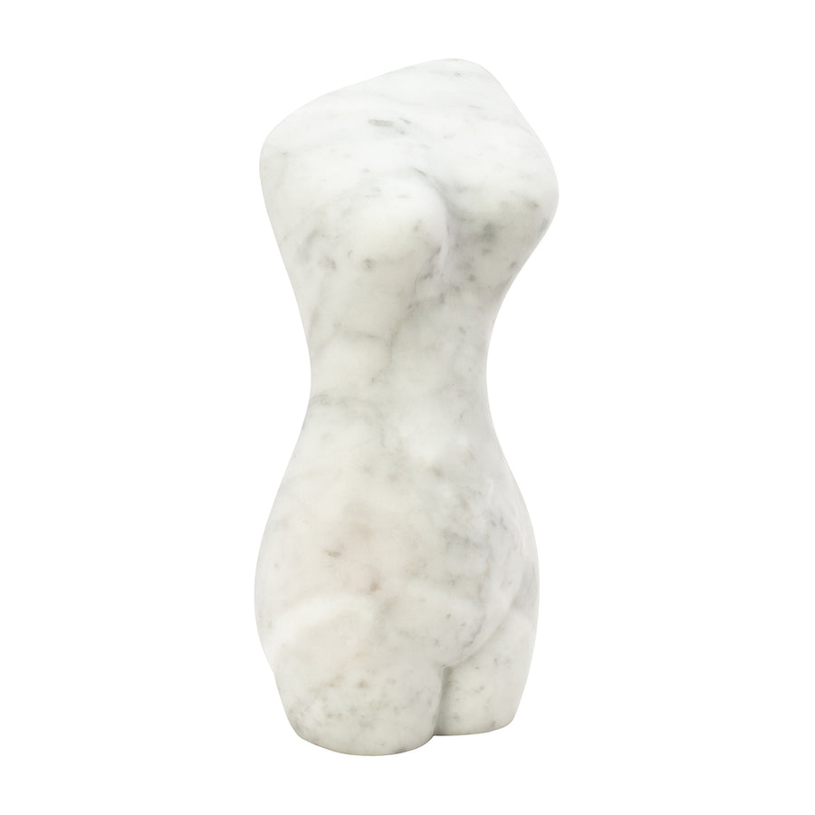 BE Home Creme Swirl Marble Standing Lady Figure  angle view