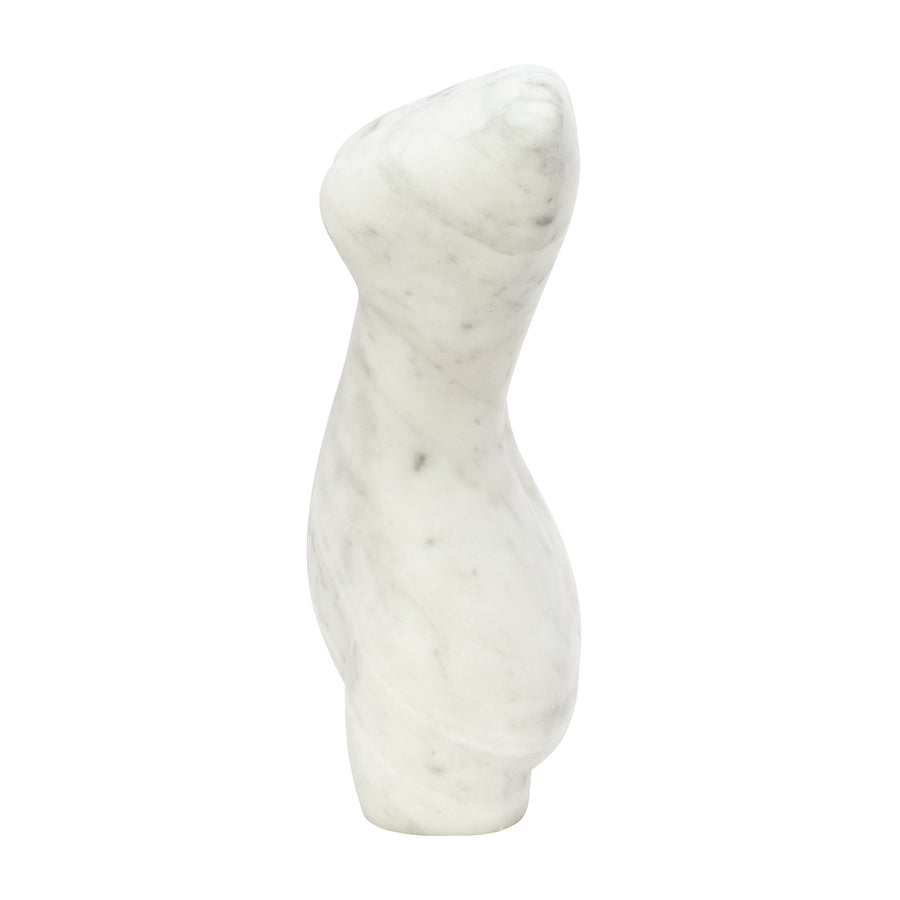 BE Home Creme Swirl Marble Standing Lady Figure side view