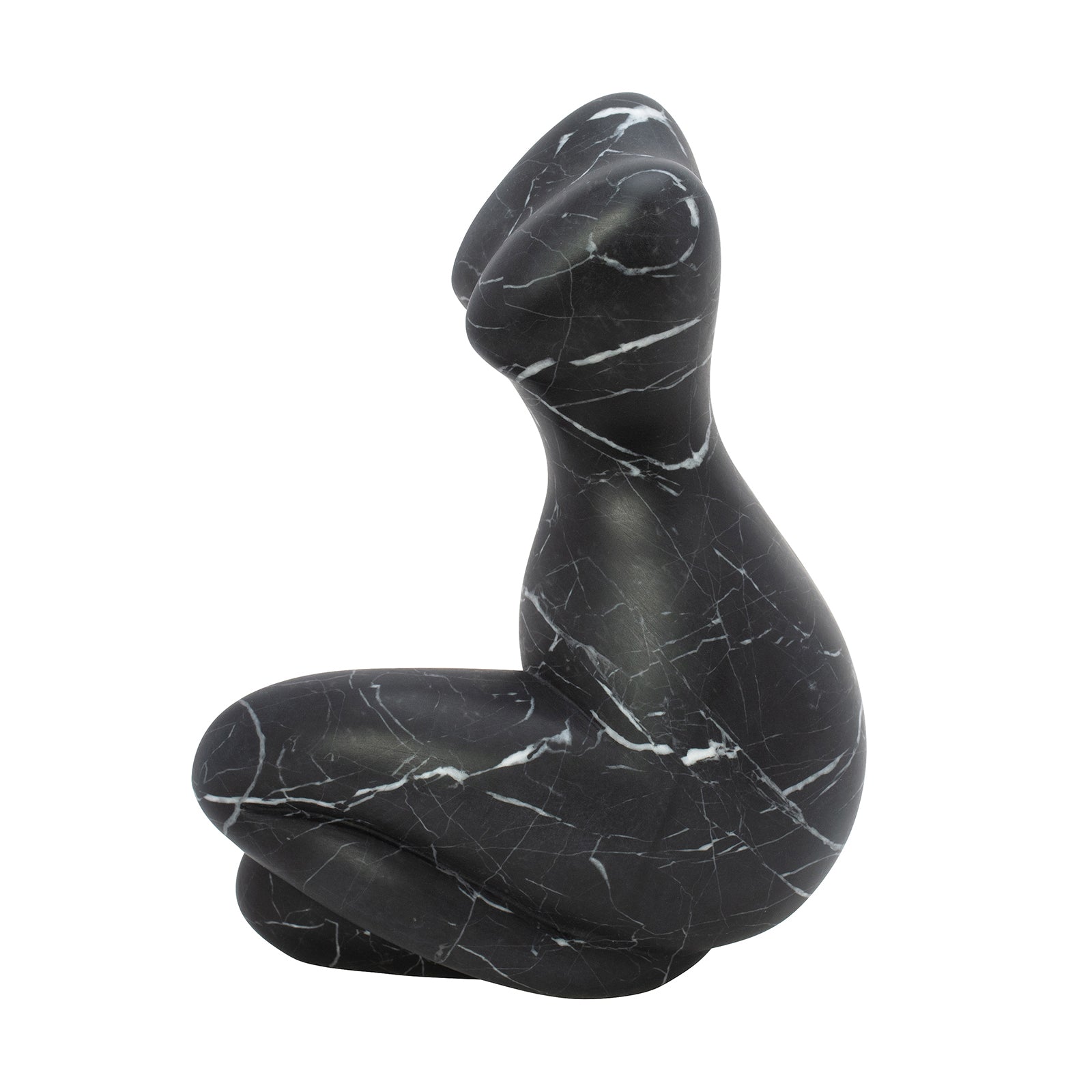 BE Home Noir Marble Sitting Lady Figure  - Home & Decor - Broken English Jewelry