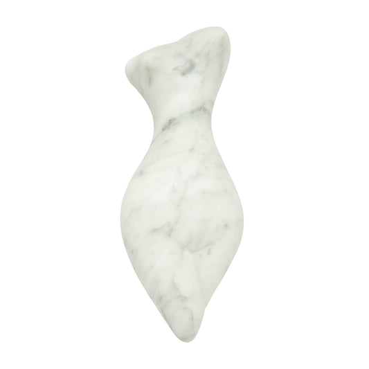 Creme Swirl Marble Laying Lady Figure