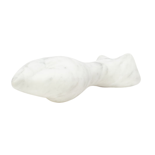 Creme Swirl Marble Laying Lady Figure - Main Img