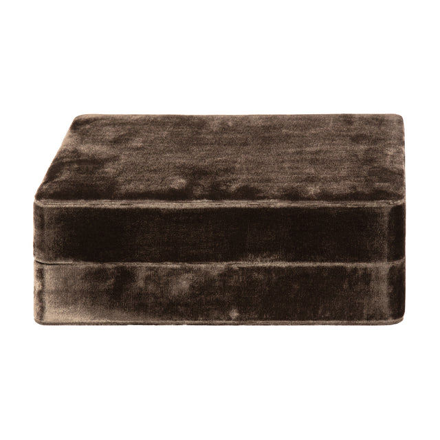 BE Home Two Tier Velvet Jewelry Box - Brown - Home & Decor - Broken English Jewelry