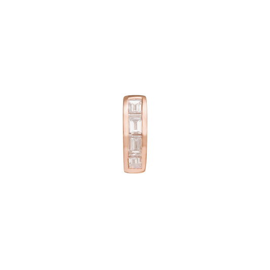 Half Baguette Huggie 5mm - Rose Gold