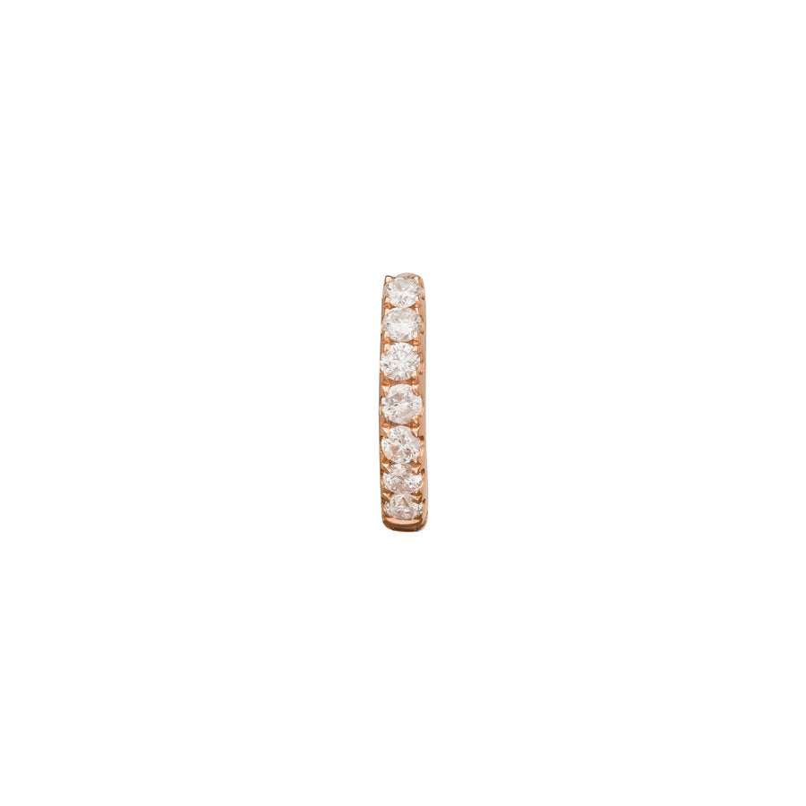 Trouver Paved Huggie 5mm - Rose Gold - Earrings - Broken English Jewelry
