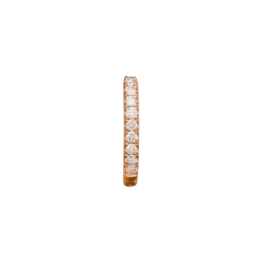 Paved Huggie 8mm - Rose Gold