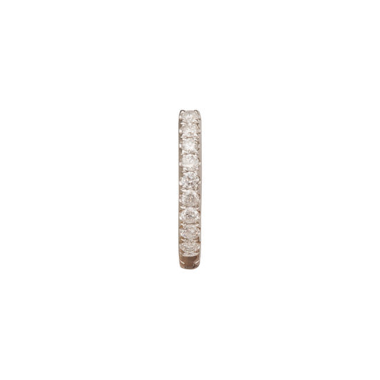 Paved Huggie 8mm - White Gold