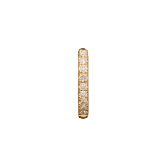 Paved Huggie 8mm - Yellow Gold